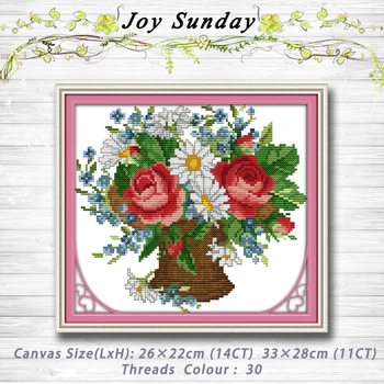 

Gorgeous flowers bloom together Patterns Counted Cross Stitch dmc 11CT 14CT Cross Stitch Sets Embroidery Home Decor Needlework