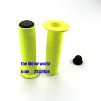 yellow Rubber Grip Handle Bar Motorcycle Grips 7/8