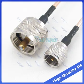 

Hot Selling UHF male plug PL-259 to Mini UHF male PL259 straight connector with 20cm 8" RG316 RF Coaxial Pigtail Low Loss cable