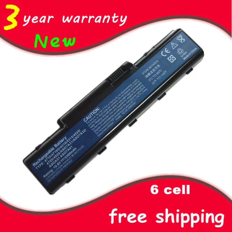 Новый аккумулятор для ноутбука Acer Aspire 4535 4535G 4710 4710G 4710Z 4715Z 4720 4720G 4720Z 4720ZG AS07A71 AS07A72 |