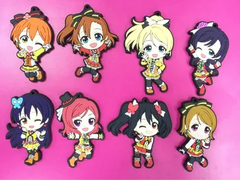 

8 pcs/set Anime LoveLive Figure love live! School Idol Project uniform,maki,nozomi,kotori,nico figure genuine pendant toys