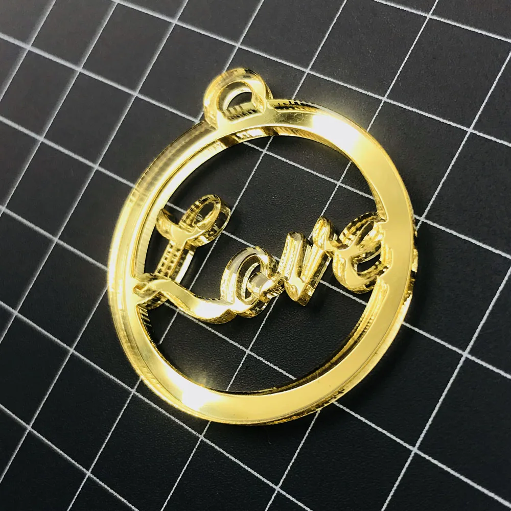 50 pcs Wedding Love Tags  Gold  Silver Mirror  Clear  Wood Label Tag Party Favors Gift Wedding Decor candy Box (4)