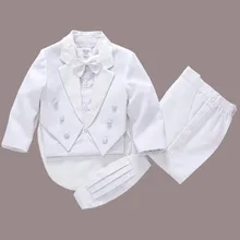 Новинка года, модный черно-белый костюм для маленьких мальчиков детские блейзеры костюм для мальчиков на свадьбу, выпускной, торжественное весенне-осеннее свадебное платье костюмы для мальчиков