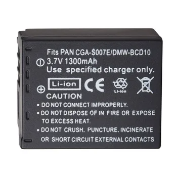 

Rechargeable Battery 1300mAh CGA-S007 CGR-S007E For Panasonic Lumix DMC TZ1 TZ2 TZ3 TZ4 TZ5 TZ50 TZ15 CGR-S007E Camera Battery