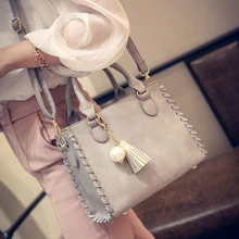 Yuhua, новые женские сумки, простая сумка-мессенджер для отдыха, трендовая Корейская версия женской сумки, с кисточкой с узорами клапаном