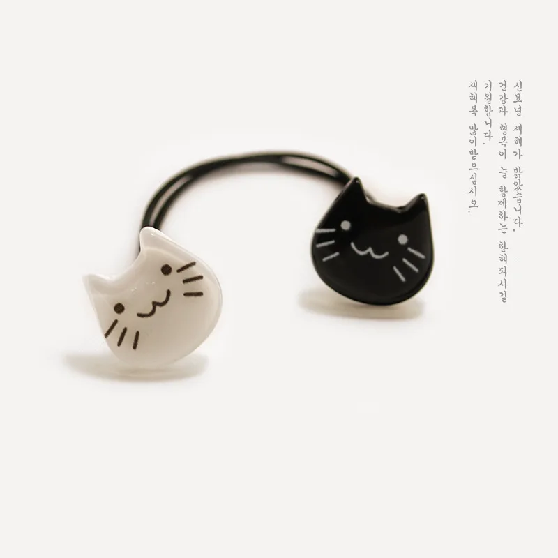 1pc Hair Chips Super Cute Cat Hair Rope Color Matching Cat Star Hair Ring Head Rope Hair Accessories G0502