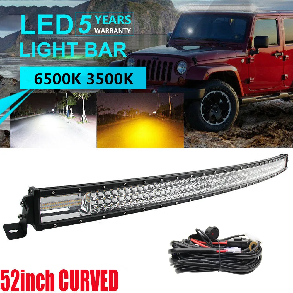 

CO LIGHT 12D 405W 648W 783W Curved LED Work Light Bar Flash Combo White Yellow Led Bar Lights for Offroad Trucks ATV 4x4 12V 24V