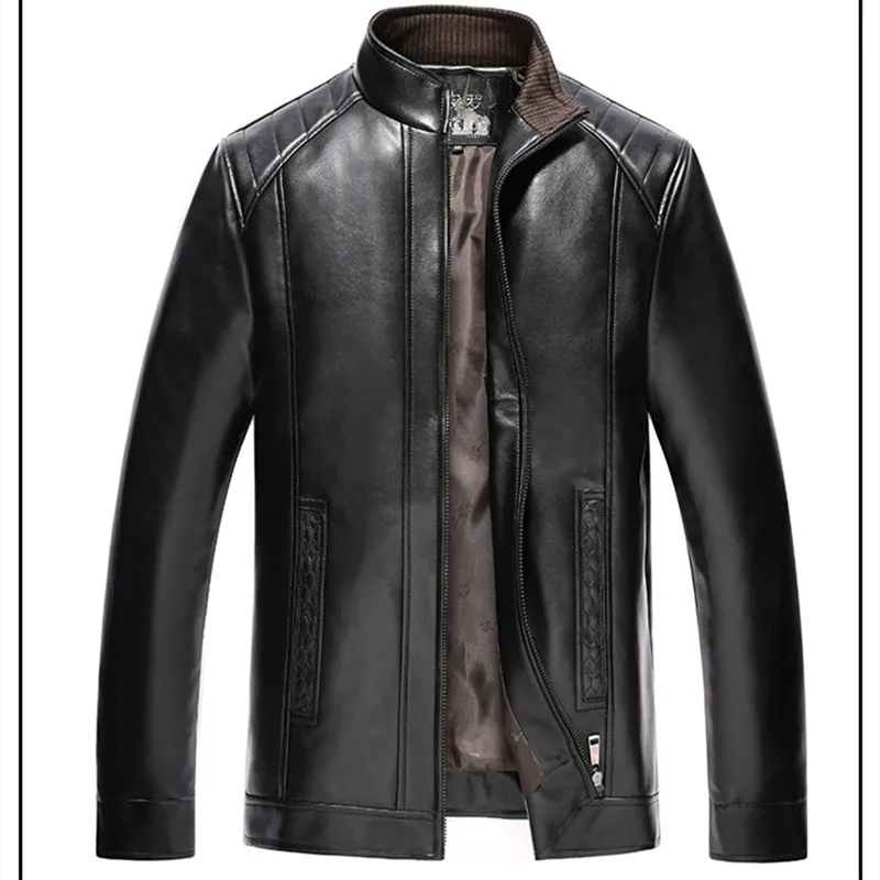 New Hot Sell Casual Men's Leather Jackets Men Leather Coats Brand High Quality PU Outerwear Male Stand Collar Leather Jacket New Hot Sell Casual Men's Leather Jackets Men Leather Coats Brand High Quality PU Outerwear Male Stand Collar Leather Jacket