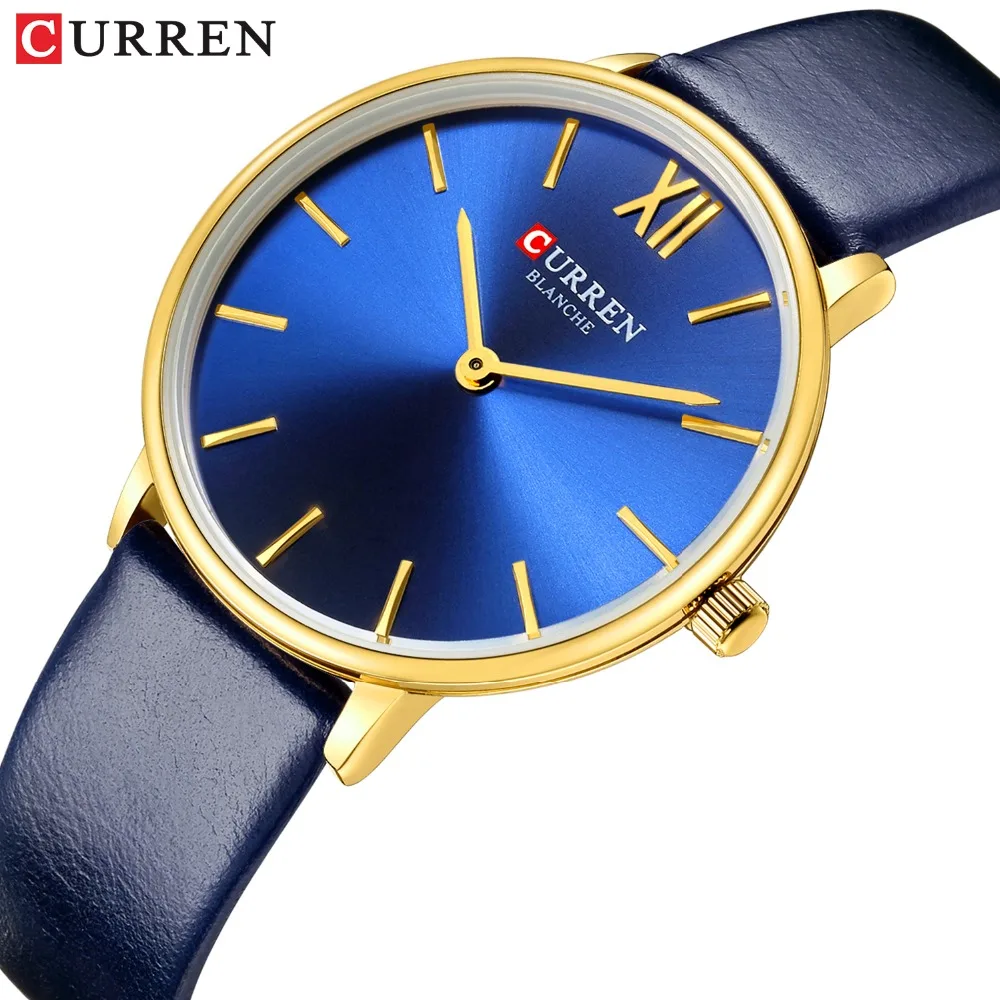 

CURREN Fashion Leather Women's Watch 4 Colors Lady Wristwatch Women's Watch Leather Belt Relogio Feminino Montre Femme 2019