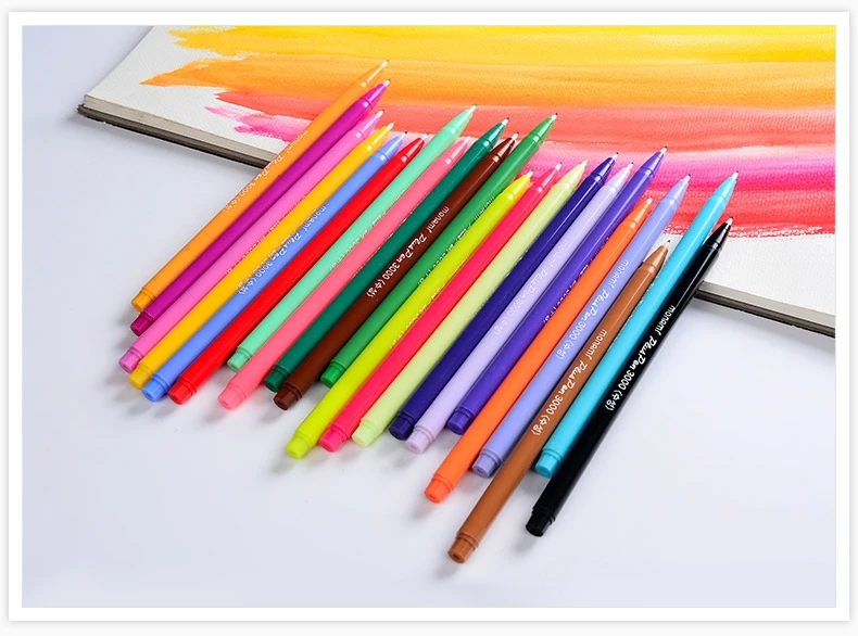 Pintados à Mão Linha de Fibra de Água Monami Cores Caneta Pintura Estudante Neutra 36 14 Material escolar e de escritório