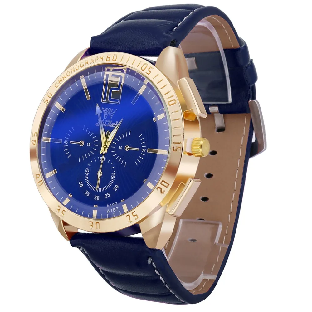 2019 мужские часы брендовые модные спортивные кварцевые часы с большим циферблатом мужские роскошные кожаные водонепроницаемые часы