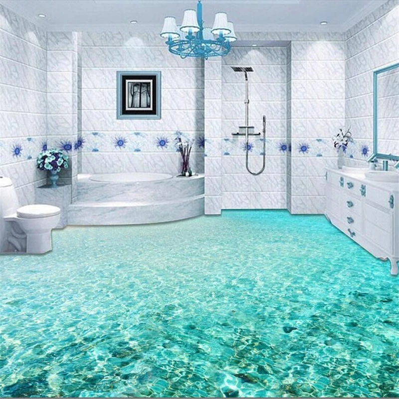 3d напольное покрытие beibehang морская вода пульсация гостиная спальня украшение