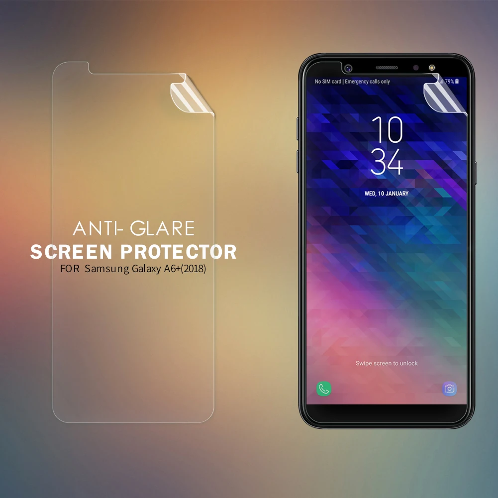

For Samsung Galaxy A6+ 2018 Anti-glare Screen Protector Matte Anti-fingerprint Protective Film Soft PC Matte Film