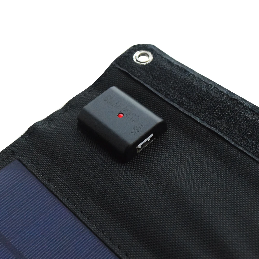 Xinpuguang 5 в 7 Вт Складная солнечная панель USB зарядное устройство Портативный Powerbank 4 панели s тканевый Аккумулятор для наружного заряда для лагеря мобильного телефона
