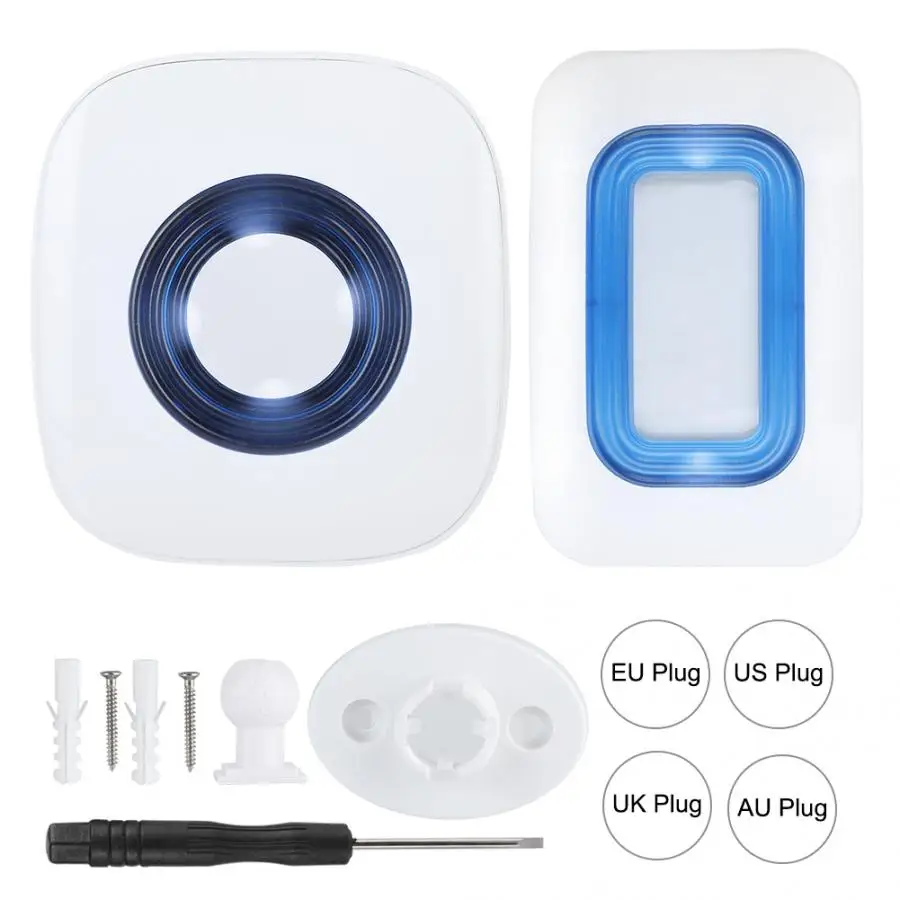 

Wireless Security Door Bell Store Door Entry Chime 110-240V Door Bell deurbel PIR Motion Sensor Detect Alert Doorbell