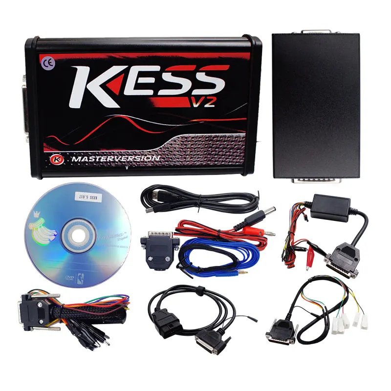 Онлайн V2.47 ЕС красный Kess V5.017 OBD2 менеджер Тюнинг Комплект KTAG V7.020 4 светодиодный Kess V2 5,017 BDM Рамка K-TAG V2.25 ECU программист