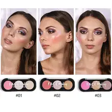 SUMMER NEW 3Colors Face Mineral Pigment Blusher Blush Powder Cosmestics Professional Palette Blush Contour Shadow Beauty