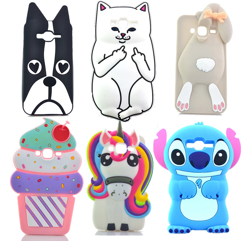 

For Samsung Galaxy J3/J3 (2016) J320 J320F Case Pocket Cat Stitch Minnie Rabbit Phone Case Soft Silicone Rubber Cover