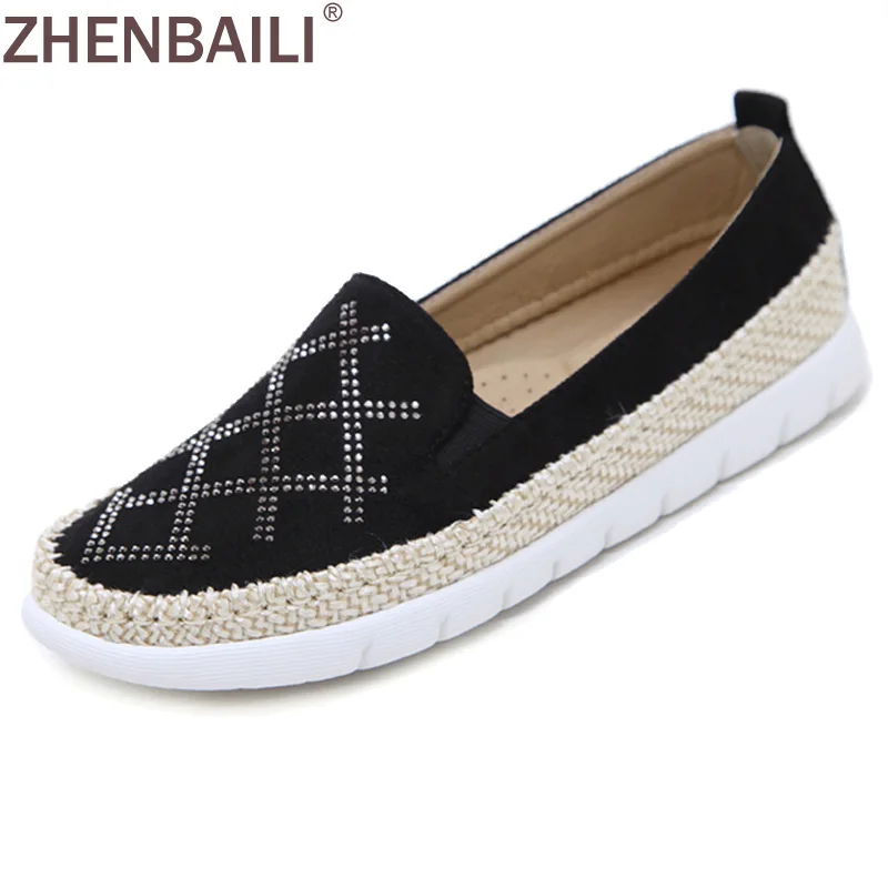 

ZHENBAILI Women Comfort Casual Flats Straw Hemp Rope Fisherman Anti-Slip Shoes Platform Wedge Heels Thick Bottome Loafers