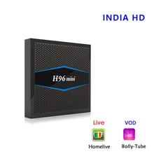 Индия ТВ коробка Homelive Pack LiveHD H96mini Android 7,1 tv Box Amlogic S905W четырехъядерный 2 ГБ/16 ГБ телеприставка