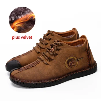 

MANLI Big Size 38-46 Keep Warm Winter Men Boots Outdoor Sport Leather Climbing Shoes Men Waterproof Mountain Hiking Shoes