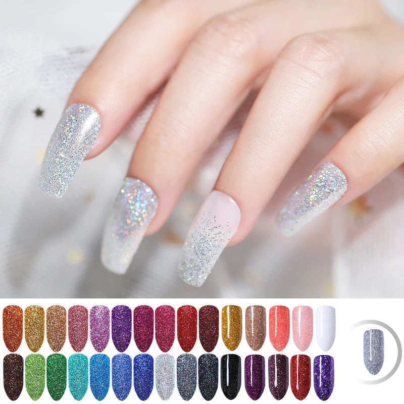 

10g/bag Holographic Laser Nail Powder Nail Art Glitter 5g Shimmer Chrome Pigment Nail Dust DIY Nail Art Design for Gel Polish