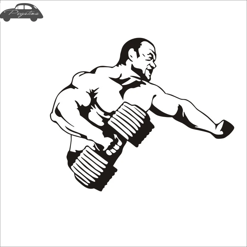 Pegatina Car Gym Sticker Fitness Decal Body building Posters Vinyl Wall Decals Quadro Parede