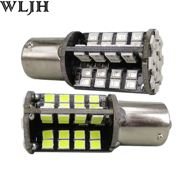 Светодиодсветодиодный Противотуманные фары WLJH 2x Canbus без ошибок P21W 1156 BA15S DRL для