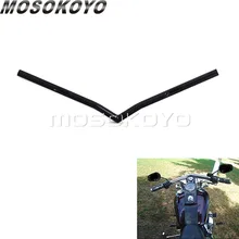 V-Bar " черный Универсальный руль 25 мм ручки для Honda Suzuki Kawasaki кафе, Рейсер, чоппер поплавок
