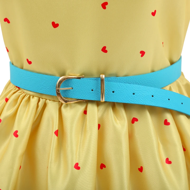 Kostlich Summer Hepburn Vintage Dress Women Big Swing Dress Casual O-Neck Half Sleeve Patchwork Floral Print Dresses With Belt (3)
