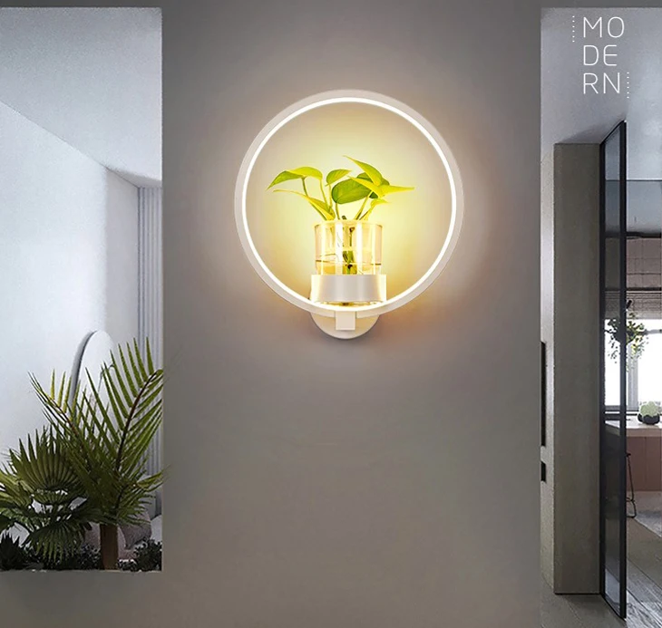 Lâmpada de Parede Lâmpada do Corredor Nova Moderna Sala Estar Restaurante Escada Estudo Quarto Lâmpada Cabeceira Hidropônico Planta Lâmpadas Parede Led 8 Luminárias de parede