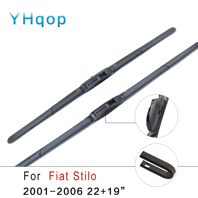 Yhqop стеклоочиститель лезвия для Fiat Stilo 2001-2006 ПАРА 22 &quot+ 19&quot ветровое стекло