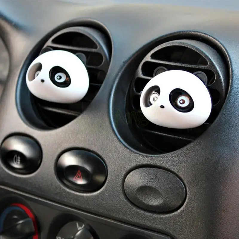 2pcs car-styling Panda Car Perfumes 100 original 5ml Solid Air Freshener OEM Air Conditioning Vent Flavoring In the Car parfums