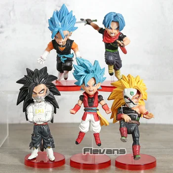 

Super Dragon Ball Hero Vol.4 Super Saiyan Son Goku Vegetto Trunks Barduck Broly PVC Figures Dragon Ball Toys 5pcs/set