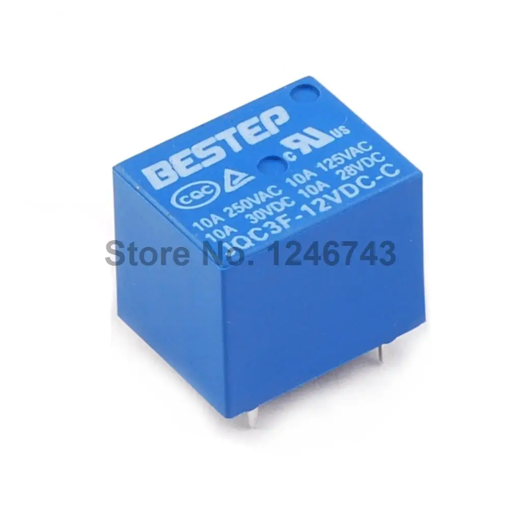 

10PCS BESTEP T73 12V Relay Blue JQC3F-12VDC-C