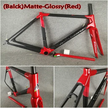 

2019 New arrival T1100 UD Matte-Glossy Black Red Colnago C64 carbon road frame bicycle Frameset with 52cm 6 colors for selection