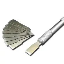 Телефон ЖК-экран ручной ремонт резиновая Лопата УФ клей скребок нож W/10 шт. лезвия