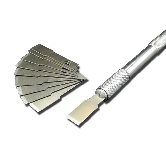 

Phone LCD Screen Hand Repair Rubber Shovel UV Glue Scraper Knife W/ 10pcs Blades