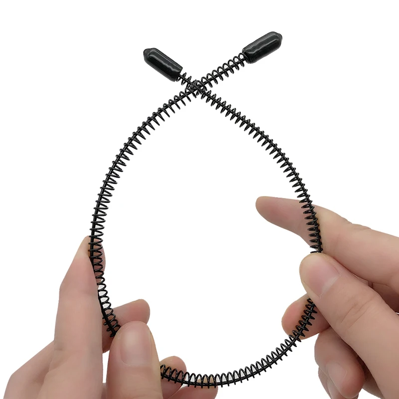 

CHIMERA Unisex Men Women Wavy Hairbands Black Metal Metal Hair Hoop Spring Invisible Headband Hair Band Headdress Hair Accessory