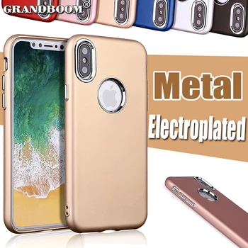 

500pcs Royal Luxury Electroplate Gilded Plating Cases For iPhone XS Max XR X 8 7 6 6S Plus Shockproof Soft TPU Hard Back Cover