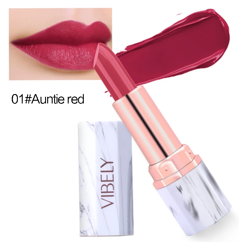 

Marble Shape Lipstick For Lips Makeup Brand Waterproof Long Lasting Velvet Matte Lip Sticks Set 2018 Hot Sale