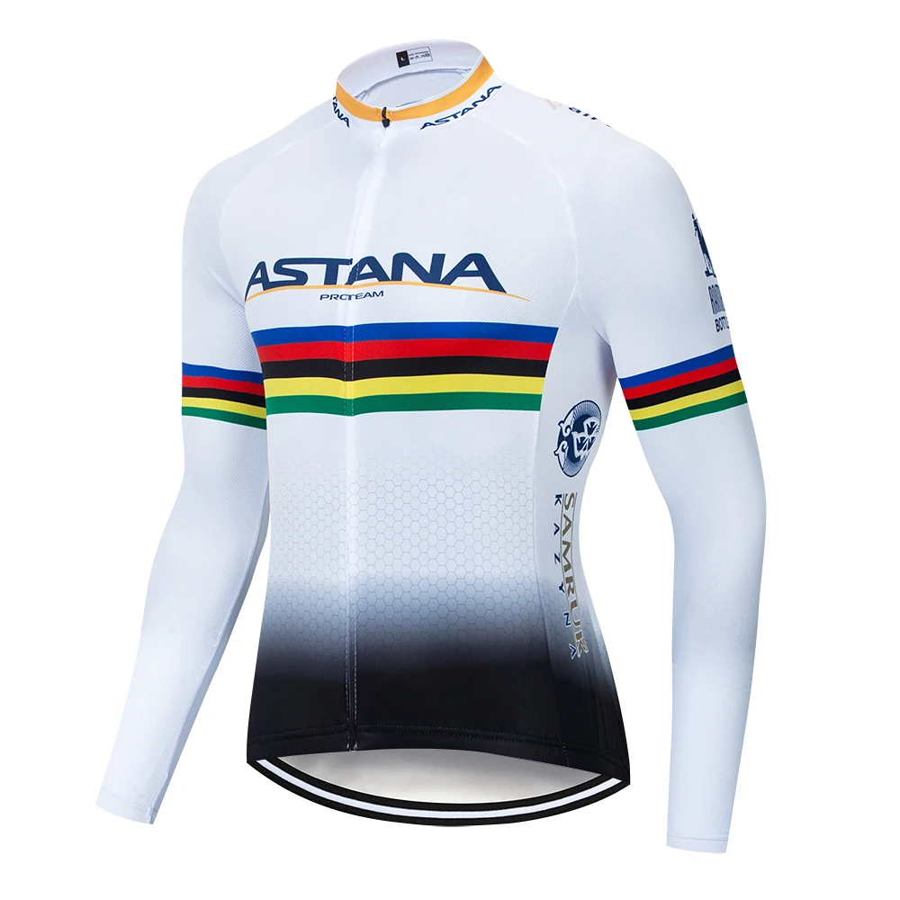 Астана, Мужская одежда для велоспорта, летняя одежда для велоспорта, Джерси с длинным рукавом, Мужская быстросохнущая одежда для горного велосипеда, дышащая велосипедная рубашка - Цвет: style 2