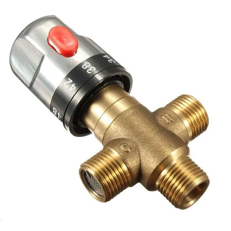 Совершенно розничная-латунь термостатический смесительный клапан, труба термостатический клапан, контроль температуры смешивания воды