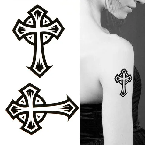 men and women of the christian cross tattoo sticker waterproof men and women of the christian cross tattoo sticker waterproof