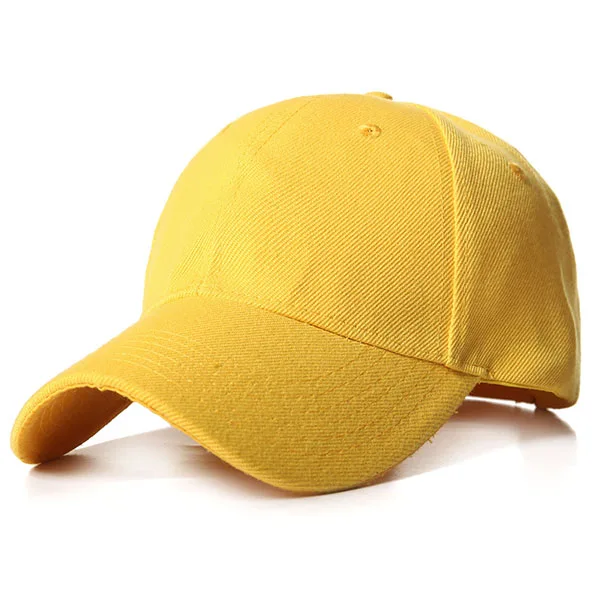 Простая бейсбольная кепка для женщин и мужчин, бейсболки, Классическая Кепка в стиле поло, Повседневная Спортивная Кепка для улицы, регулируемая модная Кепка унисекс - Цвет: Светло-желтый