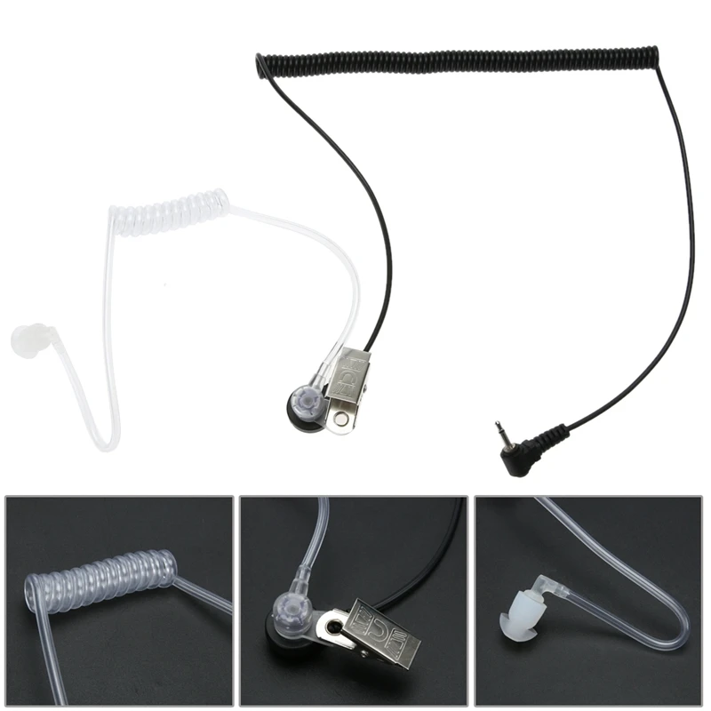 

1Pin 2.5mm Covert Acoustic Tube Earpiece Earphone for Motorola 2way Radios for ICOM for Motorola with Spare Soft Plastic Earbu#8