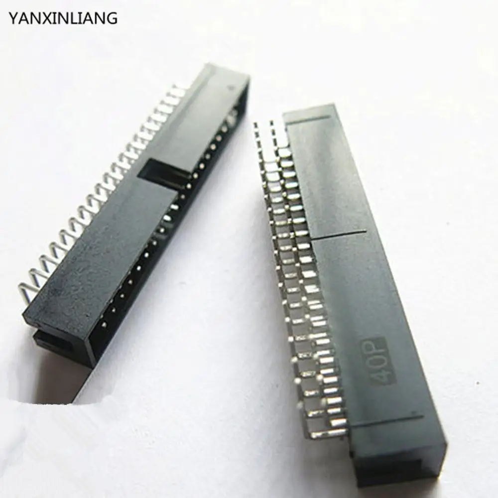 10 шт. DC3 40 Pin 2x20Pin правый угол двухрядный шаг 2 54 мм штырь мужской IDC разъем для