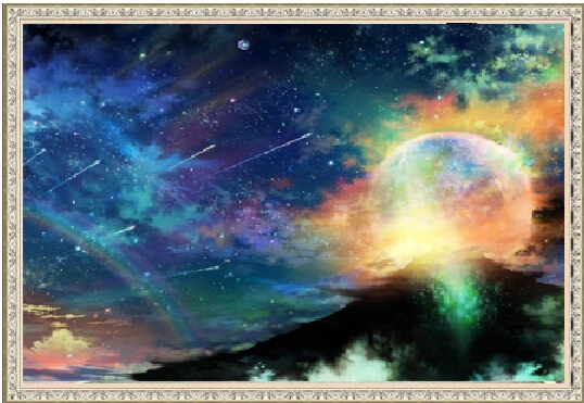 

2014 New Full Square Drill Diamond Pattern Painting Embroidery Resin Rhinestones Pasted Picture European Colorful Star Household