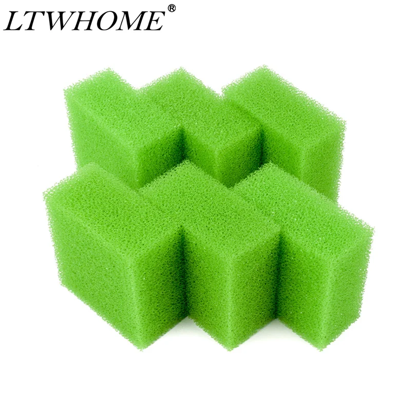 

LTWHOME Pack of 6 Compatible Medium Aquarium Filter Sponge Fit for Juwel Compact / Bioflow 3.0