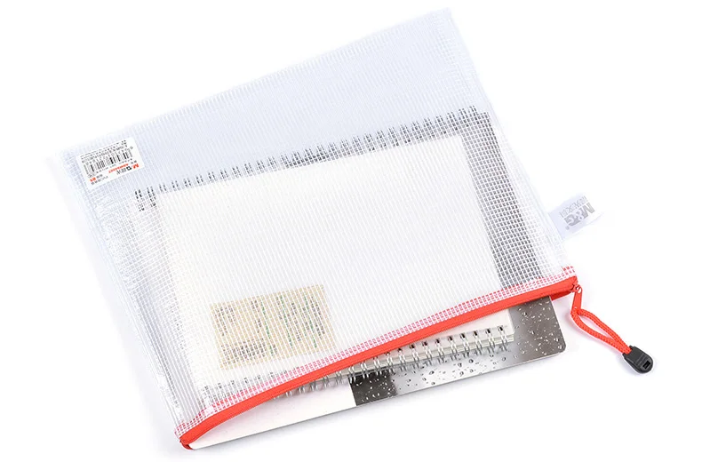 M & G A6/A5/B5/A4 сетчатая папка с молнией файл сумка студент прозрачный офис водонепроницаемый тест сумка